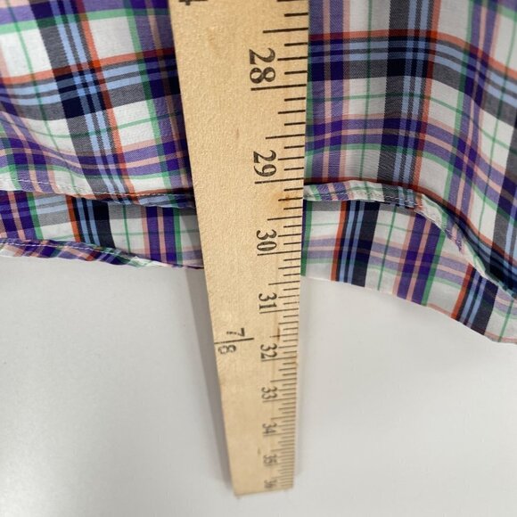 Eton Plaid Long Sleeve Button Down Shirt Men’s Size M - Picture 7 of 7